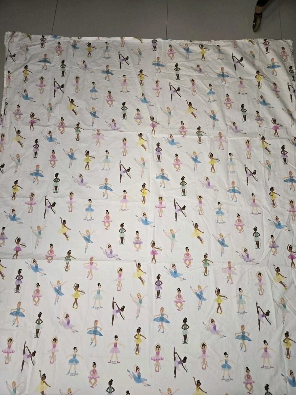 Pottery Barn Kids Ballet Ballerina Positions Organic Flat Sheet Only Twin